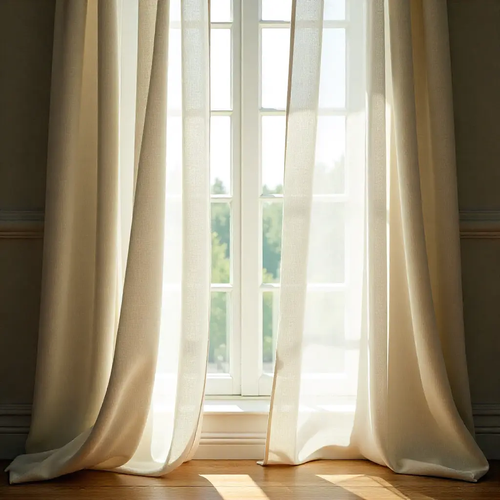 Elegant sheer curtains that filter natural light beautifully